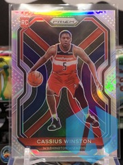 2020-21 Panini Prizm Cassius Winston #275 Silver Prizm RC Wizards